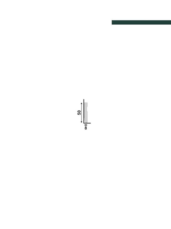 Rodapé Lev 52 Branco – 5cm - Barra - Santa Luzia - Imagem 2