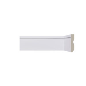 Rodapé Lev72 poliestireno branco c/ friso – 7cm - Barra  - Santa Luzia