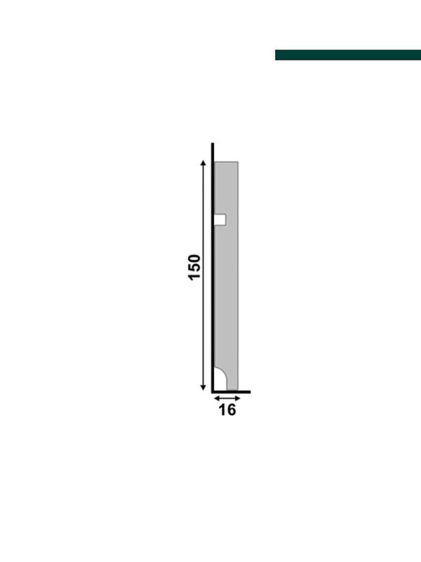 Santa Luzia - Rodapé 480 Fendi – 15cm - Barra - Imagem 2