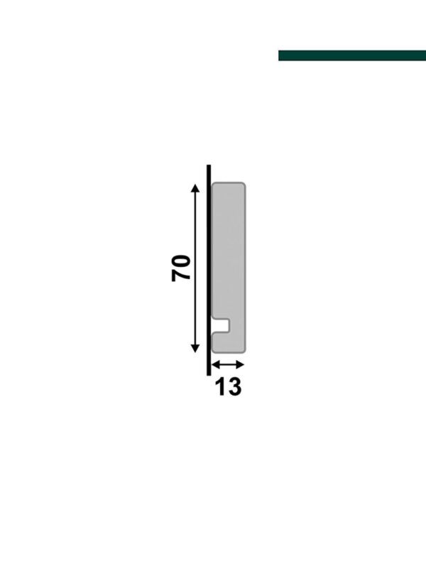 Santa Luzia - Guarnição 451 Cinza Titanium –240cm x 7cm x 13mm - Imagem 2