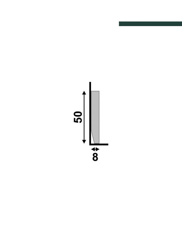 Rodapé Lev51 Branco – 5cm - Barra -  Santa Luzia - Imagem 2