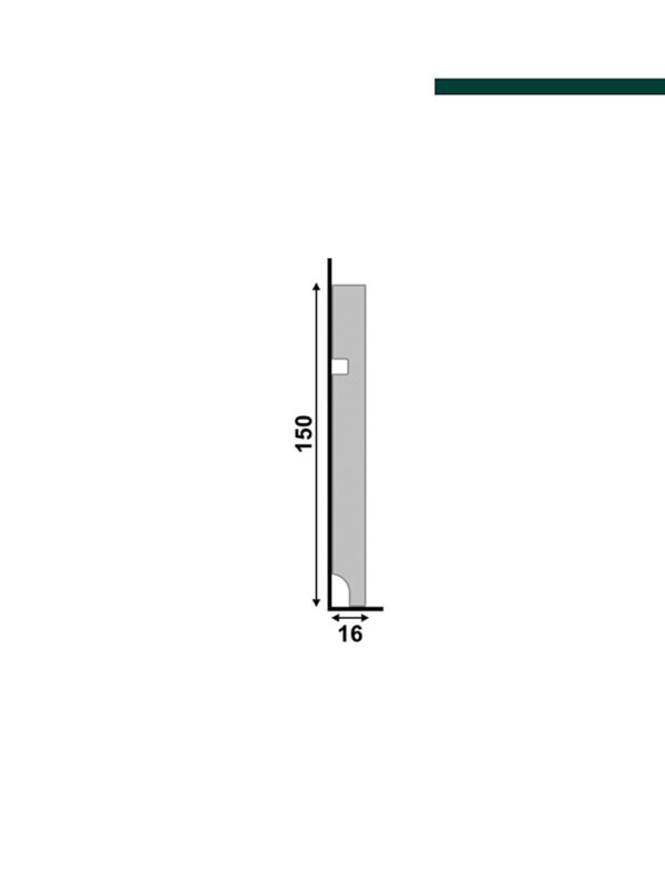 Rodapé 480 Cinza Glacial – 15cm - (CX C/10 PEÇAS)-  Santa Luzia - Imagem 2