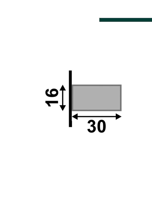 Ripado 466 branco 30mm x 16mm x 2,80m - Santa Luzia - Imagem 2