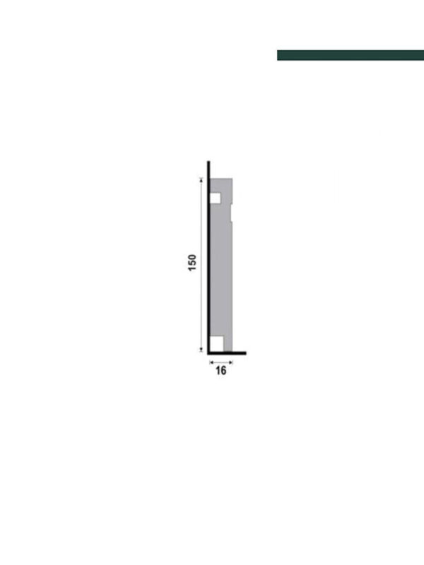 Rodapé 480 Branco – 15cm - (CX C/10 PEÇAS) - Santa Luzia - Imagem 2