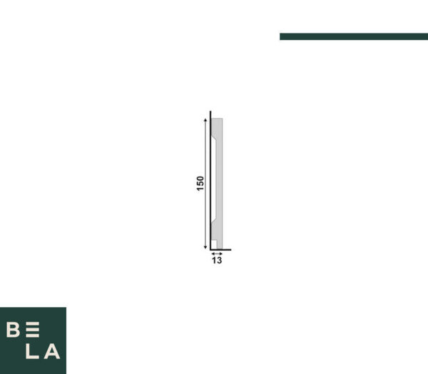 Rodapé Lev151 Branco – 15cm - Barra - Santa Luzia - Imagem 2