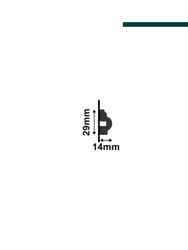 Rodameio 3448 preto 29mm x 14mm x 2,40 m peça -Santa Luzia - Imagem 2
