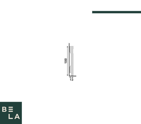 Rodapé Lev102 Branco – 10cm - Barra - Santa Luzia - Imagem 2