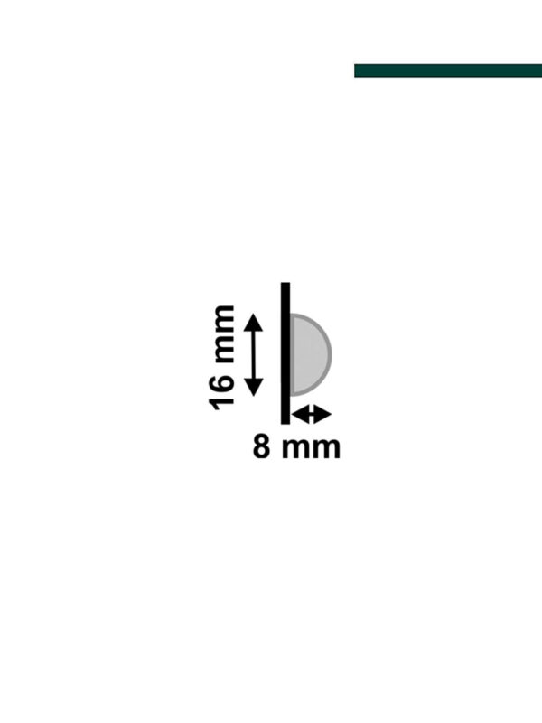Santa Luzia - Meia cana 597 curva branca 16x8mm (PACOTE C/ 6 PEÇAS) 2,80m - Imagem 2