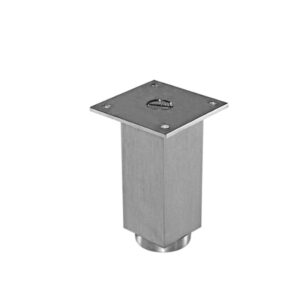 Vesfer - Pé para móveis 4056 (40 x 40mm - 20cm) Alumínio Polido - Peça