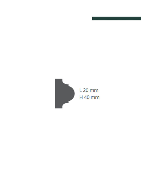 GART - Moldura Nomastyln MOD S4 20mm x 40mm x 2,00m - PEÇA - Imagem 3
