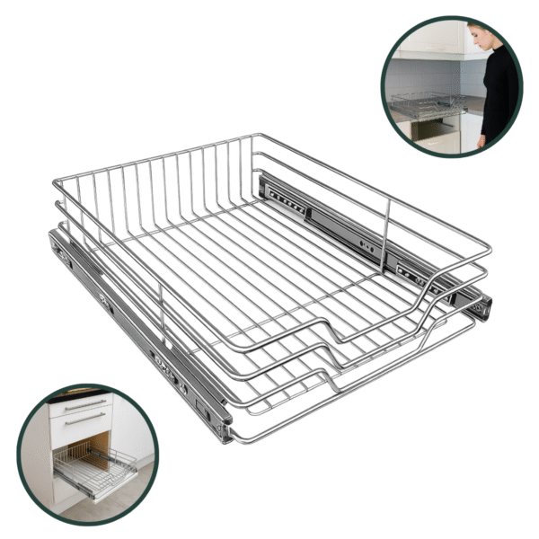 Gaveta Fruteira 600 mm Jomer com Trilhos – 570×110×450 mm