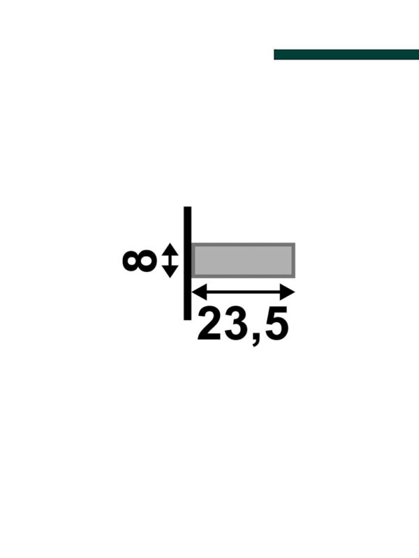 Filete Branco 23,5mm x 8mm x 2,80m - (PCT C/2) -  Santa Luzia - Imagem 2