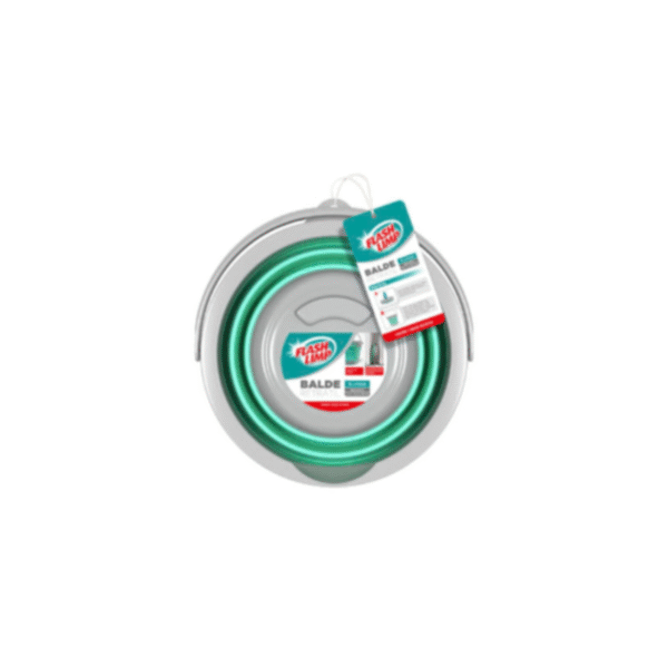 Balde Retrátil 5 Litros C/Alça Ret3512 Cor Verde - Flashlimp - Imagem 2
