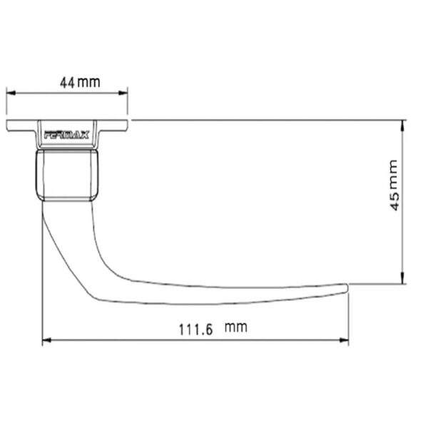 Fecho para Janela Maxim-AR FMX-01 Bronze - Perfil - Imagem 2